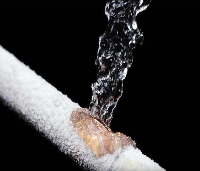 Frozen pipes can cause water damage in your home or business.